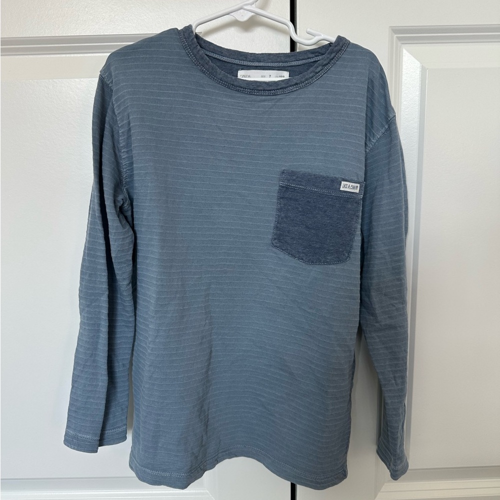 Zara Boy long sleeve top in size 7